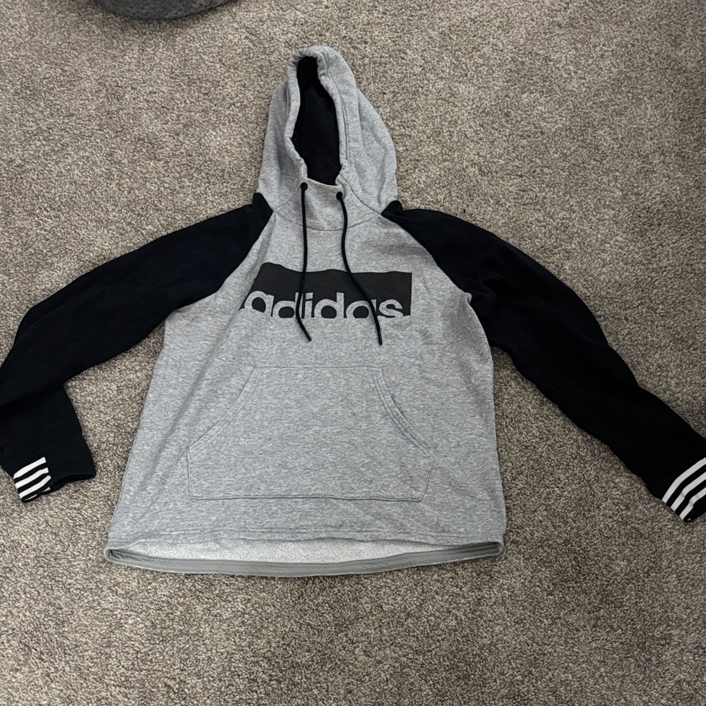 Adidas Black and Gray Hoodie